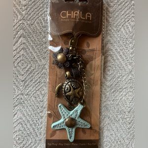 Chala Turtle Flower Purse Charm Key Chain NIB